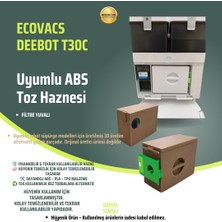 Ercinova Ecovacs Deebot T30C Uyumlu Abs Toz Haznesi – 3D Baskı Dayanıklı Yedek Parça – Filtre Yuvalı