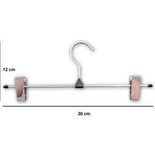 Ağırsoy 10 Adet Nikel Kaplı Mandallı, Galvaniz Teli, Etek Pantolon Askısı 30 cm