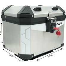 Gp Kompozit Base Universal 32 Lt Alüminyum Motosiklet Çantası Gri