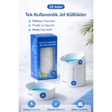 İliva 25 Adet Tek Kullanımlık Kül Tablası Kokusuz Taşınabilir Pratik Jel Küllük Seti Ofis Kafe Ev