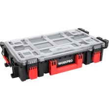 EstoreBox Workpro WP283029 24LT 12 Gözlü Şeffaf Kapaklı Istiflenebilir 56X35X12,5CM Profesyonel Organizer Tak
