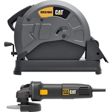 EstoreBox Cat DX5180SET 2400WATT 355MM Profesyonel Profil Kesme + DX3090 720WATT 125MM Profesyonel Avuç Taşla