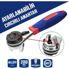 EstoreBox Workpro WP272063 7-22MM Cr-V Profesyonel Ayarlanabilir 200MM Cırcır Anahtar