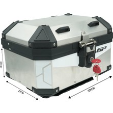 Gp Kompozit Base Universal 27 Lt Alüminyum Motosiklet Çantası Gri