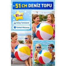 Empressco Renkli Şişirilebilir Deniz ve Havuz Topu, 51 Cm, Eğlence Için Mükemmel