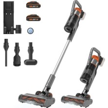 EstoreBox Worx WX038 20VOLT 2.0AH. Li-Ion 105WATT Çift Akülü Kömürsüz Siklonik Sistem Şarjlı Dikey Süpürge