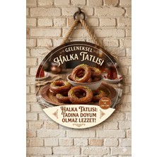 Mayeka Halka Tatlısı Temalı Pastaneler Tatlıcılar Restoranlar Için Ahşap Duvar Kapı Dekoratif Süs Tablo
