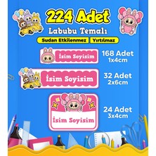Sb Store Okul Kreş Kişiye Özel Isim Etiket Seti Labubu Temalı - Model 630