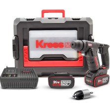 EstoreBox Kress KUC50.2 20VOLT/4.0AH. Li-Ion Çift Akülü Kömürsüz 1.7j Profesyonel Sds-Plus Pnömatik Matkap +