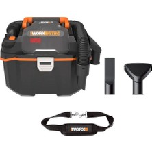 EstoreBox Worx WX031.9 20VOLT 200W/16KPA Li-Ion Kömürsüz Flexi Esnek Hortumlu Islak/kuru Süpürge & Üfleme (Ak