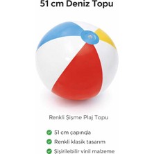 Empressco Fidan Oyuncak 51 cm Renkli Şişme Deniz ve Plaj Topu – Klasik Vinil Tasarım - Fiyatı, Yorumları