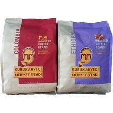 Kurukahveci Mehmet Efendi Kolombiya ve Etiyopya Çekirdek Kahve 250 gr x 2