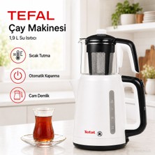 Tefal 1.9 L Kapasiteli Elektrikli Çay Makinesi Cam Demlikli Otomatik Çay Seti - Aile Boyu Hacim - Sağlıklı Cam Demlik, Damlatmaz Servis ve 360° Döner Taban