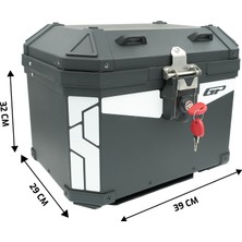 Gp Kompozit Base Universal Alüminyum Motosiklet Çantası 32 lt Siyah Kullanışlı ve Hafif