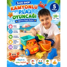 Empressco Saze 5 Parça Kamyonlu Plaj Oyuncağı Seti Kum Kovası Kürek Tırmık Kum Kalıbı Çocuk Deniz Oyuncağı - Fiyatı, Yorumları