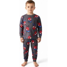 CQCQ Erkek Çocuk Süper Kahraman Baskılı Pijama Takımı Pamuk