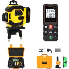 Adden 16 Yönlü 360° Yeşil Lazer Terazi Lazer Metreli Çantalı Set 2 Adet 36V Batarya Mıknatıslı Askı Tripodlu