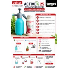 Activek 25 Potasyum Gübresi + Jetta 2 lt Sıvı Formda 2'li Set Jetta Basınçlı El Pompası ile Kalite Artırıcı