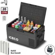EstoreBox Iceco MCD20B 12/24VOLT 20 Litre Kompresörlü Oto Buzdolabı/dondurucu + Buz Kaseti