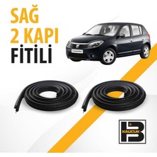 B&M Kauçuk Dacia Sandero 1.nesil Sağ Ön ve Arka Kapı Fitili BM03879