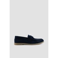 Paul & Shark Erkek Logo Işlemeli Dikiş Detaylı Lacivert Loafer Ayakkabı 15358000-013