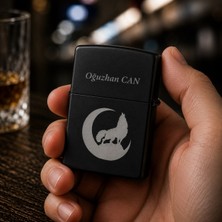 Biton Toptan Kişiye Özel Bozkurt Temalı Metal Benzinli Çakmak | Erkeklere Özel Premium Hediye |  Dolu Gönderim