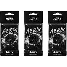 Aerix 3'lü Set Black Serisi Araba Kokusu – Strong Wind