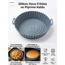 Çok Amaçlı Yanmaz Yapışmaz Silikon Airfryer ve Fırın Pişirme Kalıbı