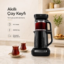 Karaca Filtre Kahve ve Çay Demleyen Akıllı Elektrikli Çay Makinesi Çaycı Sesli Uyarı Mama Suyu Hazırlama - Türkçe Sesli Uyarı, Otomatik Demleme ve 2500W Güç
