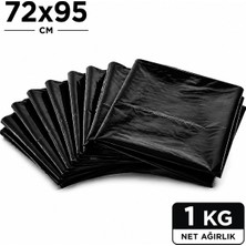 MSE HOLD Siyah Çöp Poşeti 72X95 Kalın 1 kg Dökme Çöp Torbası