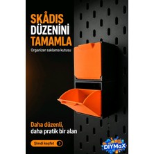 Dıymax Skadis Uyumlu Çekmeceli Organizer | Kilitli Saklama Kutusu Pano Düzenleyici Atölye Ofis Kutusu