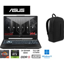 Asus tuf Gaming A15 FA506NCG-HN206 Amd Ryzen 7 7445HS 24GB 512GB SSD Rtx 3050 4gb W11 Pro 15.6"duddi Çanta