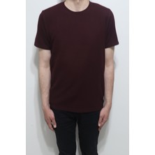 Santa Fistan Store Erkek Düz Spor Kesim Rahat Kalıp Bisiklet Yaka T-Shirt