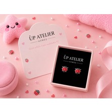 Up Atelier 925 Ayar Gümüş Çocuk Küpesi Uğur Böceği Model