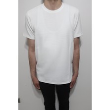 Santa Fistan Store Erkek Düz Spor Kesim Rahat Kalıp Bisiklet Yaka T-Shirt