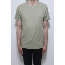 Santa Fistan Store Erkek Düz Spor Kesim Rahat Kalıp Bisiklet Yaka T-Shirt