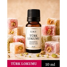 E.M.S Türk Lokumu Esansiyel Uçucu Yağ Buhurdanlık Yağı Difüzör Esansı Oda Kokusu Mum Esansı 10 Ml..