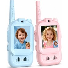 Al-tech Bilişim Çocuklar Için Görüntülü Telsiz Seti Şarjlı Video Walkie Talkie 2'li Set