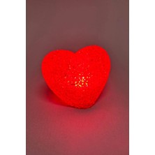 Motto Ticaret Işıklı Kırmızı Kalp LED Lamba 9 cm