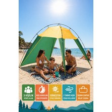 Empressco Toyfest Plaj Çadırı Tentesi 200X170X150 cm Yarı Otomatik Gölgelik Kamp Piknik Taşınabilir Tente - 3 Kişilik - Fiyatı, Yorumları