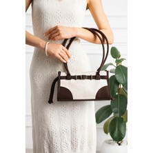 Valu Accessorize Kadın Kemer Detaylı Keten Günlük El ve Omuz Çantası Lina