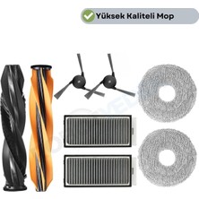 robotyedek Dreame X50 Ultra Complete (RLX85CE) Ana Fırça Takımı Hepa Filtre Mop Seti-7 Parça
