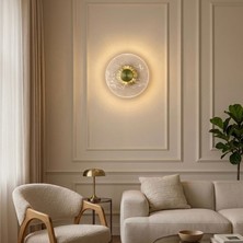 Bella Lighting Lüks Daphne 3 Renk LED Aplik Sarı Gold Duvar Lambası Elektrikli Dekoratif Aydınlatma
