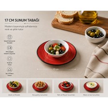 Bonnami Passion Premium Porselen Konsome Kase Tabağı 17 cm - Şık Kırmızı Modern Sunum ve Ikram Tabağı