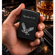 Hediye Filesi Kişiye Özel Kartal Temalı Metal Benzinli Çakmak | Erkeklere Özel Premium Hediye |  Dolu Gönderim