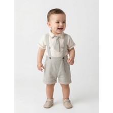 Butik Erkek Çocuk Şortlu Pamuklu Salopet Tulum