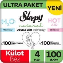 Sleepy 4 Beden Külot Bez Natural Double Soft Ultra Paket 100 Adet