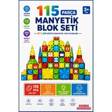 Canda Oyuncak 115  Parça  Manyetik Magnet Renkli Yapı Blokları