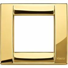 Vimar 120*80 mm Priz Anahtar Çerçevesi Gold Parlak 12*8 cm