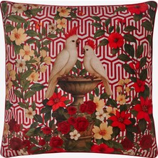 Chiara Alessi Summer Lounge Kırmızı Kadife Dekoratif Yastık 43X43 cm